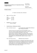 Journal of the 277th Plenary Meeting of the Permanent Council (it)