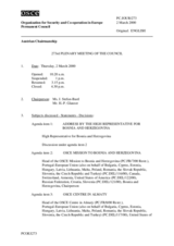 Journal of the 273rd Plenary Meeting of the Permanent Council