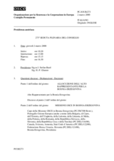 Journal of the 273rd Plenary Meeting of the Permanent Council (it)