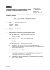 Journal of the 523rd Plenary Meeting of the Forum for Security Co-operation (fr)