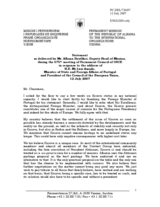 Statement by the Delegation of Albania in response to the address of His Excellency Luis Amado, Minister of State and Foreign Affairs of Portugal and President of the Council of the EU