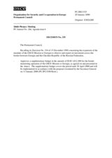 Permanent Council Decision No. 335