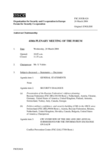 Journal of the 418th Plenary Meeting of the Forum for Security Co-operation