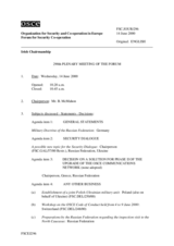 Journal of the 290th Plenary Meeting of the Forum for Security Co-operation