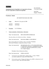 Journal of the 290th Plenary Meeting of the Forum for Security Co-operation (es)