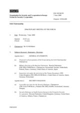 Journal of the 289th Plenary Meeting of the Forum for Security Co-operation