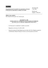Forum for Security Co-operation Decision No. 5/00 - Nomination of the Co-ordinator to guide the work within Working Group B (fr)