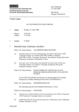 Journal of the 284th Plenary Meeting of the Forum for Security Co-operation (de)