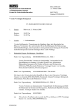 Journal of the 279th Plenary Meeting of the Forum for Security Co-operation (de)