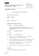 Journal of the 278th Plenary Meeting of the Forum for Security Co-operation