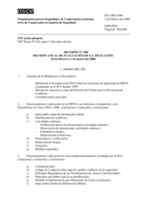 Forum for Security Co-operation Decision No. 3/00 - Agenda and modalities of the Annual Implementation Assessment Meeting (es)