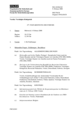 Journal of the 277th Plenary Meeting of the Forum for Security Co-operation (de)