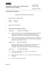 Journal of the 277th Plenary Meeting of the Forum for Security Co-operation