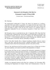 Statement by the Delegation of the Holy See in response to the statement by the Delegation of Turkey
