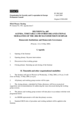 Permanent Council Decision No. 605