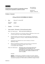 Journal of the 527th Plenary Meeting of the Forum for Security Co-operation (fr)