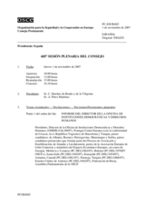 Journal of the 685th Plenary Meeting of the Permanent Council (es)