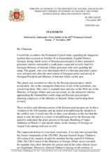 Statement by the Delegation of Georgia on Ganmukhuri Incident