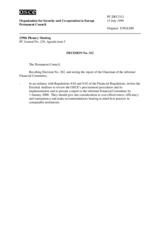 Permanent Council Decision No. 312