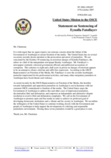 Statement by the Delegation of the United States on Sentencing of Eynulla Fatullayev in Azerbaijan