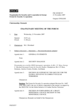 Journal of the 531th Plenary Meeting of the Forum for Security Co-operation