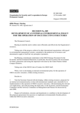 Permanent Council Decision No. 809