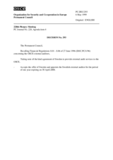 Permanent Council Decision No. 293