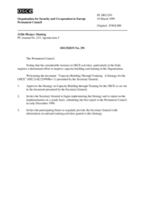 Permanent Council Decision No. 291