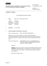 Journal of the 273rd Plenary Meeting of the Forum for Security Co-operation (es)