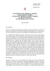 Statement by the Delegation of Serbia on the OSCE Mission in Kosovo/Serbia