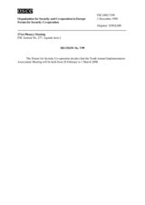 Forum for Security Co-operation Decision No. 7/99