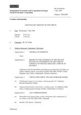 Journal of the 258th Plenary Meeting of the Forum for Security Co-operation