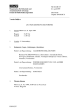 Journal of the 251st Plenary Meeting of the Forum for Security Co-operation (de)