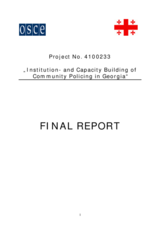 Final report of the project "Institution- and Capacity Building of Community Policing in Georgia"