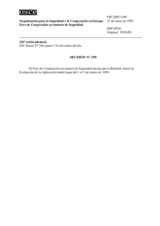 Forum for Security Co-operation Decision No. 1/99 (es)