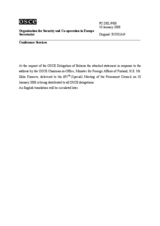 Statement by the Delegation of Belarus in response to the address by the Chairman-in-Office, Minister for Foreign Affairs of Finland, His Excellency Ilkka Kanerva (ru)