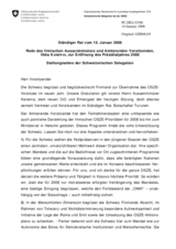 Statement by the Delegation of Switzerland in response to the address by the Chairman-in-Office, Minister for Foreign Affairs of Finland, His Excellency Ilkka Kanerva (de)