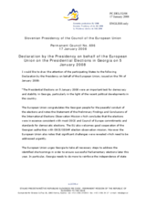 Statement by the Slovenian Presidency of the Council of the European Union on the presidential elections in Georgia
