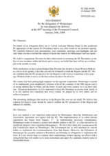 Statement by the Delegation of Montenegro in Response to the Address by the Minister for Foreign Affairs of Slovenia, H.E. Dimitrij Rupel