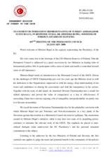 Statement by the Delegation of Turkey in Response to the Address by the Minister for Foreign Affairs of Slovenia, H.E. Dimitrij Rupel