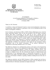 Statement by the Delegation of Moldova on Transnistrian settlement process