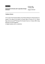 Statement by the Delegation of the Russian Federation in Response to the Address by the Minister for Foreign Affairs of Slovenia, H.E. Dimitrij Rupel (ru)