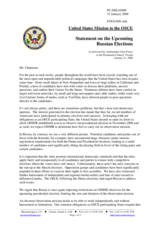 Statement by the Delegation of the United States on the Upcoming Russian Elections