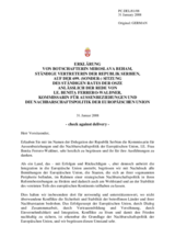 Statement by the Delegation of Serbia in response to the Address by Benita Ferrero-Waldner, European Commissioner for External Relations and European Neighbourhood Policy (de)