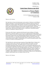 Statement by the Delegation of the United States on Human Rights in Uzbekistan