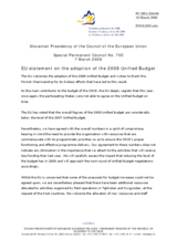 Statement by the Slovenian Presidency of the Council of the European Union on the adoption of the 2008 Unified Budget