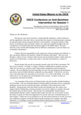 Intervention by Benjamin Cardin, U.S. Commission on Security and Cooperation in Europe