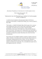Statement by the Slovenian Presidency of the Council of the European Union on Belarus