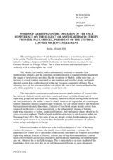 Words of greeting from Dr. Paul Spiegel, President of the Central Council of Jews in Germany