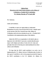 Statement by the Delegation of Egypt in response to the Secretary General on the first meeting of the UN Alliance of Civilisations Forum and on a possible OSCE contribution to the implementation phase of the AoC